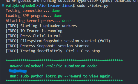 Reward Notification Linux